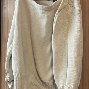 Ralph Lauren Off-the-Shoulder Beige Sweater